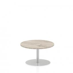 Dynamic Italia 800mm Poseur Round Table Grey Oak Top 475mm High Leg ITL0123