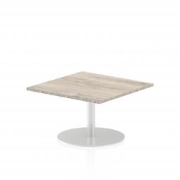 Dynamic Italia 800mm Poseur Square Table Grey Oak Top 475mm High Leg ITL0333