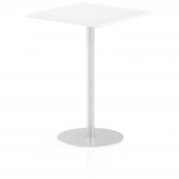 Dynamic Italia 800mm Poseur Square Table White Top 1145mm High Leg ITL0342