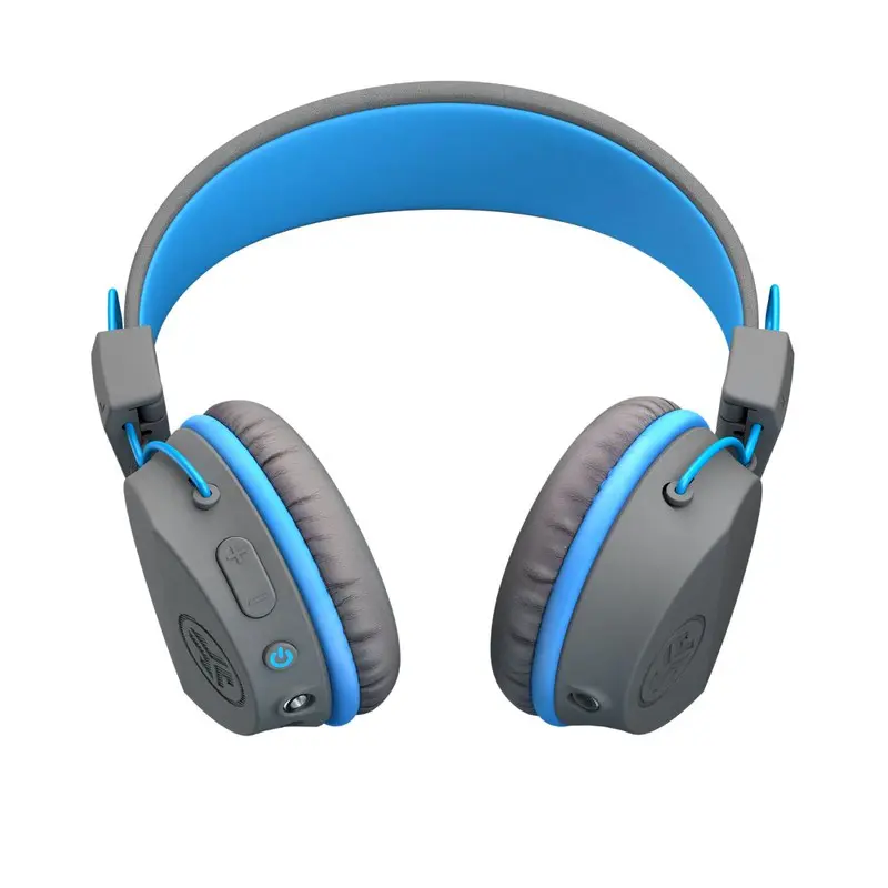 JLab Audio JBuddies Studio Kids Grey and Blue Bluetooth Wireless Headphones