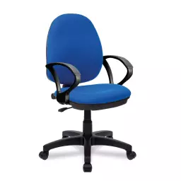 Nautilus Designs Java 100 Medium Back Single Lever Fabric Operator Office Chair With Fixed Arms Blue - BCF/I300/BL/A