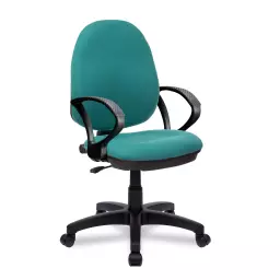 Nautilus Designs Java 100 Medium Back Single Lever Fabric Operator Office Chair With Fixed Arms Green - BCF/I300/GN/A