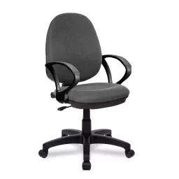 Nautilus Designs Java 100 Medium Back Single Lever Fabric Operator Office Chair With Fixed Arms Grey - BCF/I300/GY/A