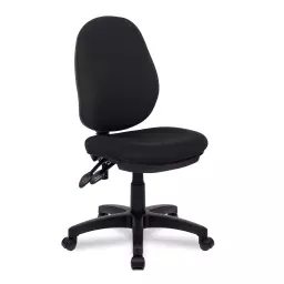 Nautilus Designs Java 200 Medium Back Twin Lever Fabric Operator Office Chair Without Arms Black - BCF/P505/BK