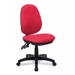 Nautilus Designs Java 200 Medium Back Twin Lever Fabric Operator Office Chair Without Arms Red - BCF/P505/RD