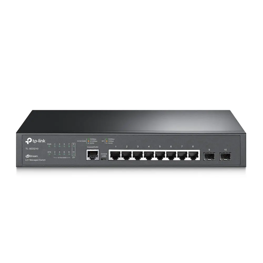 TP-Link JetStream 8-Port Gigabit L2 Managed 2 SFP Network Switch