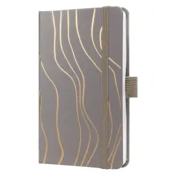 Jolie Diary 2025 Approx A6 Hardcover Matt Embossed Hot Foil Week To View  95x150x16mm Mocca Meringue