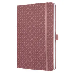 Sigel Jolie Notebook Hardcover A5 135x203x16mm Thermo PU 174 80gsm Ruled Pages With Pen Loop & Elastic Fastener Dusty Red - JN135