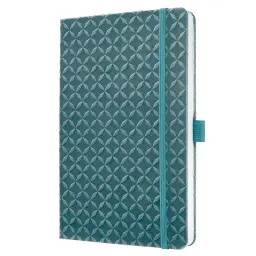 Sigel Jolie Notebook Hardcover A5 135x203x16mm Thermo PU 174 80gsm Ruled Pages With Pen Loop & Elastic Fastener Ocean Blue - JN139