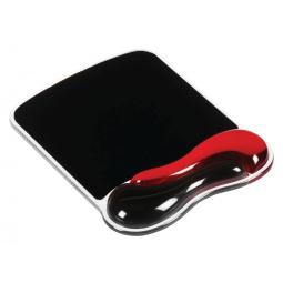Kensington Duo Gel MousePad with Wrist Support Red/Black - 62402