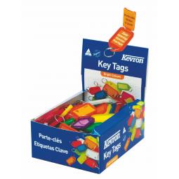 Kevron Key-tags Plastic Tub Assorted ID5AC100Z Pack of 100