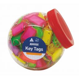 Kevron Key-tags Plastic Tub Assorted ID5AC150Z Pack of 150