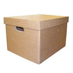LSM Archive Storage Box & Lid 405x337x285mm Brown Pack of 10
