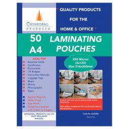 Laminating Pouch A4 250 Micron Pack of 50