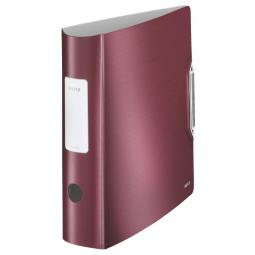 Leitz 180 Active Style Lever Arch File A4 80mm Spin Garnet Red (Pack 5)