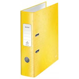 Leitz 180 WOW Lever Arch File A4 80mm Yellow Pack of 10
