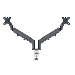 Leitz Ergo Space-Saving Dual Monitor Arm Suitable for Monitors upto 32inches Dark Grey - 65370089