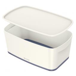 Leitz MyBox Small with Lid WOW White Grey