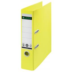 Leitz 180 Recycle Lever Arch File A4 80mm Spine Yellow 10180015