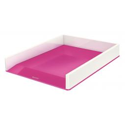 Leitz WOW Duo Colour Letter Tray A4 Pink 53611023