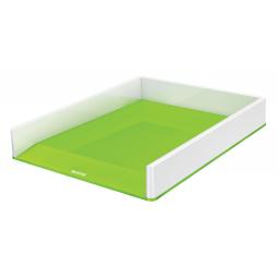 Leitz WOW Letter Tray Dual Colour White and Green 53611054