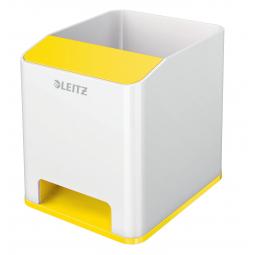 Leitz WOW Sound Pen Holder White/Yellow 53631016