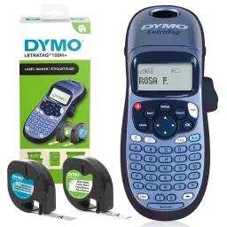 Dymo LetraTag LT-100H+  Label Maker Machine with Wall-holder and Paper & Clear Plastic Label Tape  - 2174580