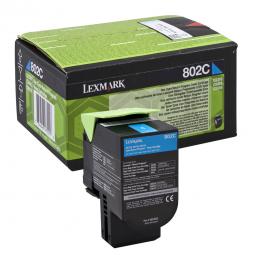 Lexmark 802C Cyan Toner Cartridge 80C20C0