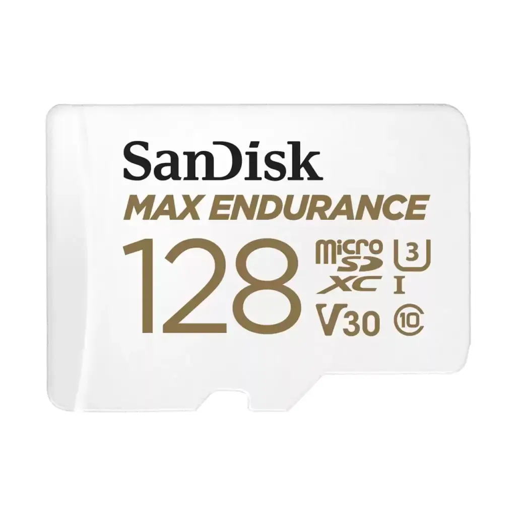 SanDisk MAX Endurance 128GB Class 10 UHS-I U3 V30 MicroSDXC Memory Card and Adapter