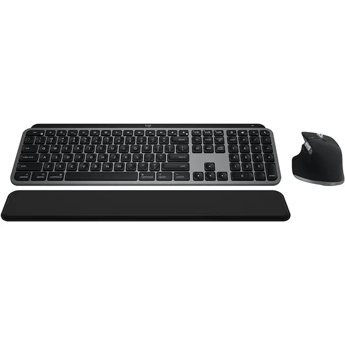 Logitech MX Keys S Combo for Mac Wireless + Bluetooth QWERTY UK Space Grey Keyboard and 8000 DPI Mouse