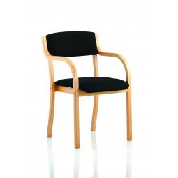 Madrid Visitor Chair Black With Arms BR000084