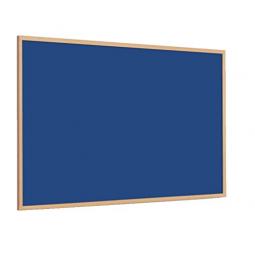 Magiboards Slim Wood Frame Felt Noticeboard Blue 1500x1200mm