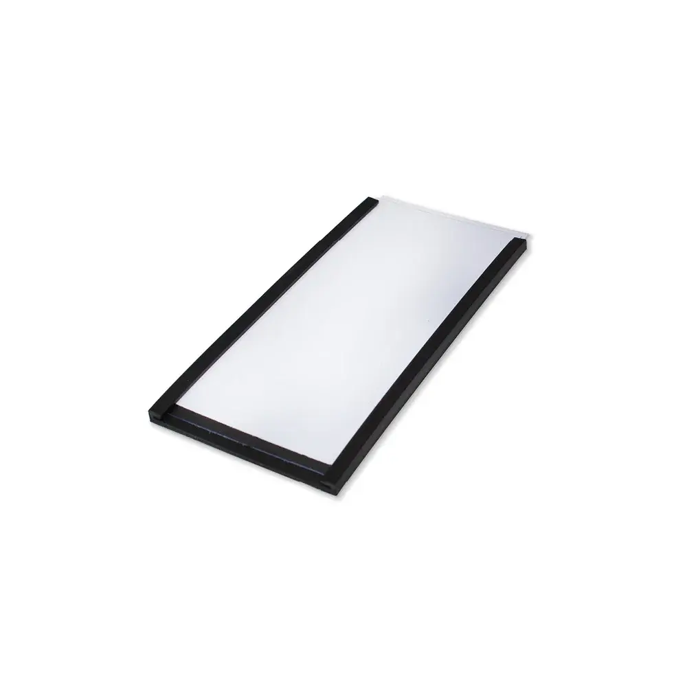 Beaverswood Magnetic PVC Label Holder (Clear) With White Card For Shelving and Racking H40mmxW80mm (Pack 100) - ML48