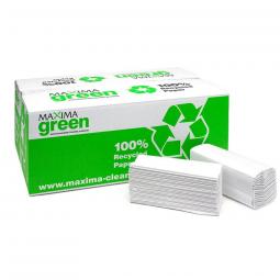 Maxima Green 2Ply C Fold Hand Towel White (Pack 15)
