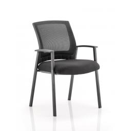 Metro Visitor Chair Black Fabric Black Mesh Back BR000090