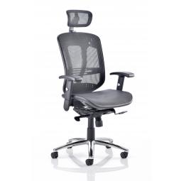 Mirage II Executive Chair Black Mesh With Headrest KC0148