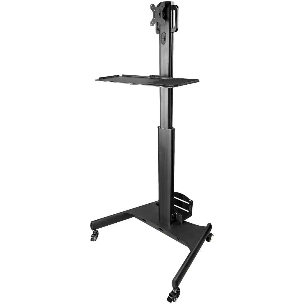 Startech.com Mobile Workstation with Monitor Mount CPU /PC Holder Keyboard Tray Height Adjustable