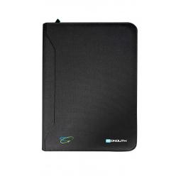 Monolith Blueline Zipped Meeting and Conference Folder A4 Black 3351