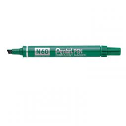 N60 Permanent Marker Chisel Tip Green Pack of 12