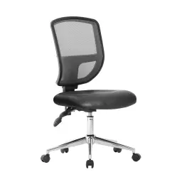 Nautilus Designs Nexus Designer Medium Back Mesh Operator Office Chair Sculptured Lumbar and Spine Support Black Vinyl - BCM/K512/BKV