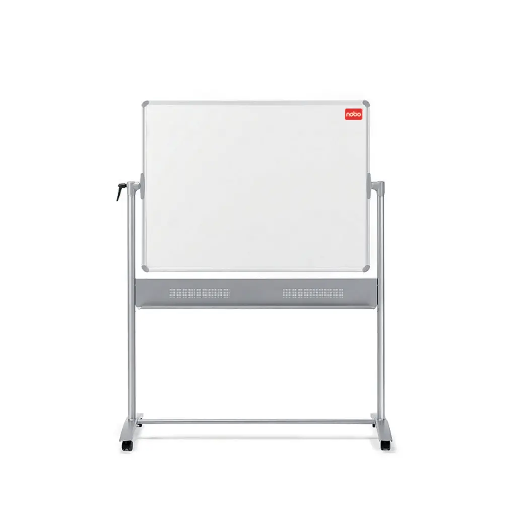 Nobo Basic Mobile Non Magnetic Melamine Whiteboard Aluminium Frame 1500x1200mm 1905240