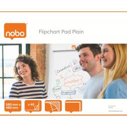 Nobo Desktop Flip-over Pad 40 Sheets B1 Plain Pack of 5