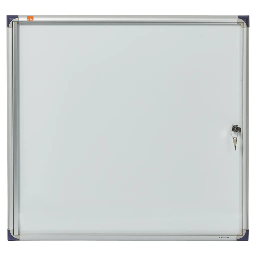 Nobo Extra Flat Magnetic Whiteboard Display Case Lockable 6 x A4 680x730mm 1900847