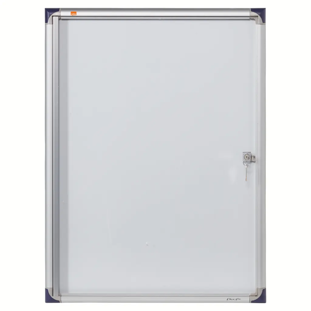 Nobo Extra Flat Magnetic Whiteboard Display Case Lockable 4 x A4 550x735mm 1900846