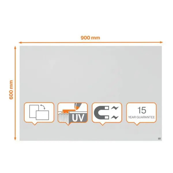 Nobo Infinity Frameless Magnetic Whiteboard 900x600mm - 1915714