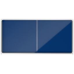 Nobo Premium Plus Blue Felt Lockable Notice Board 27xA4