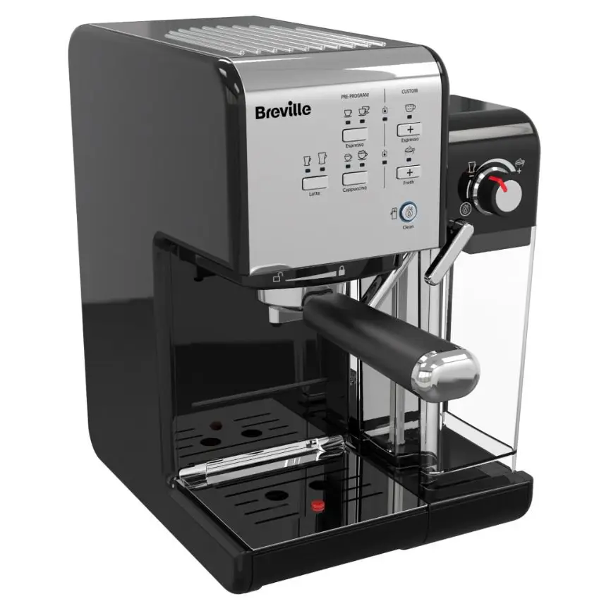 Breville One-Touch CoffeeHouse Coffee Machine Makes Espresso Cappuccino & Latte 19 Bar Italian Pump Automatic Milk Frother ESE Pod Compatible Black (P