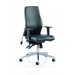 Onyx Black Soft Bonded Leather Without Headrest With Arms OP000099