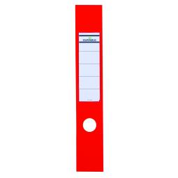 Ordofix Lever Arch Spine Labels PVC 60 x 390mm Red Pack of 10