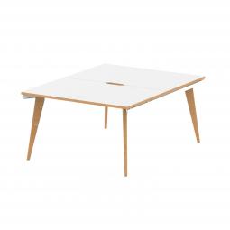 Oslo 1200mm B to B 2 Person Desk White Top White Frame OSL0103